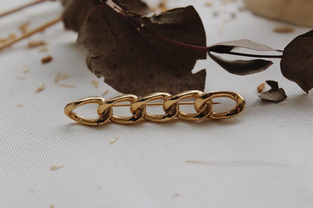 Винтажная брошь «Цепь»