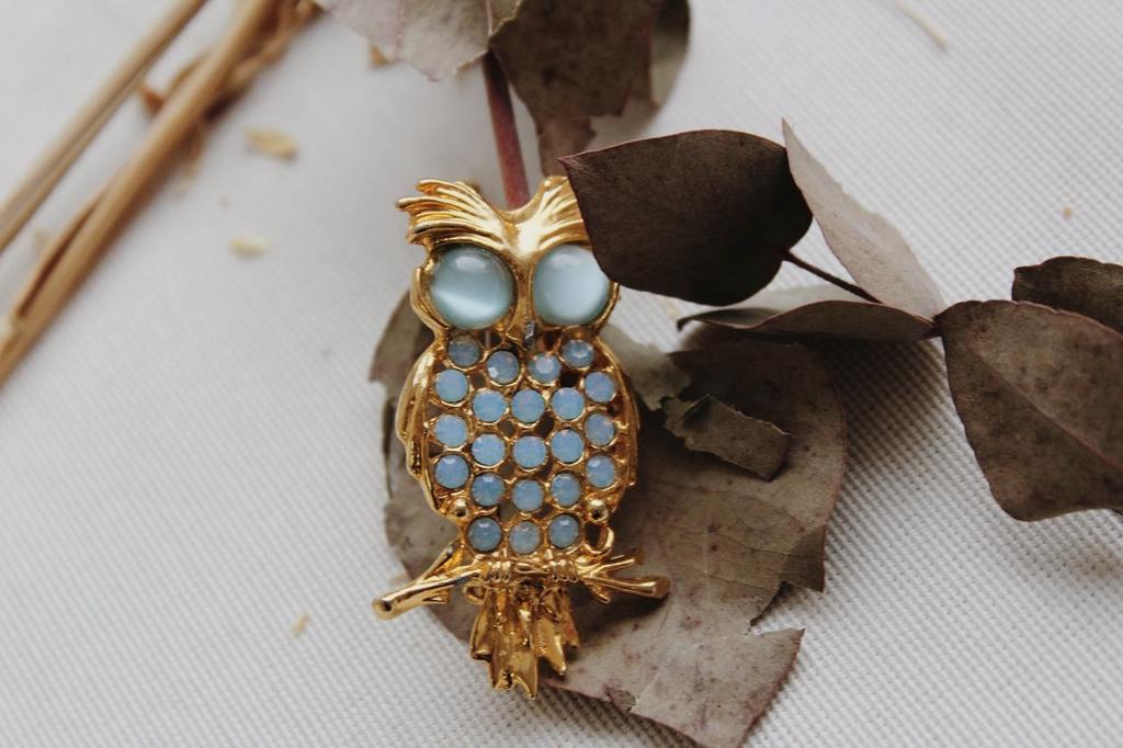 Винтажная брошь «Совушка»