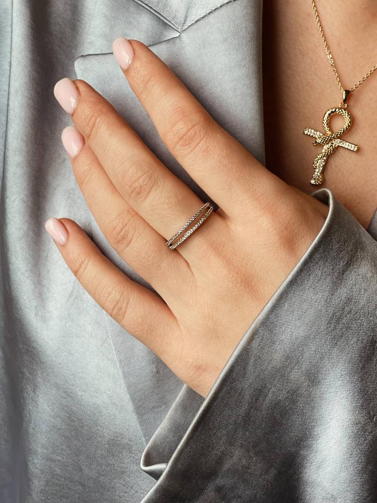 Кольцо  «Двойное» 17-17,5 размера