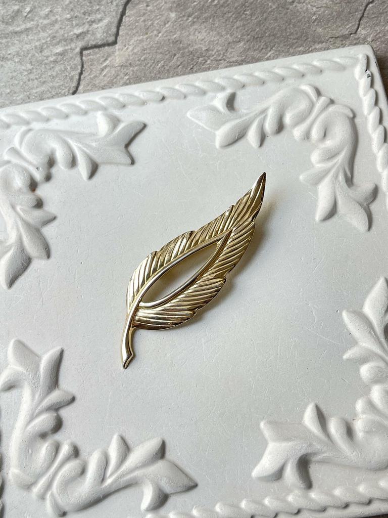 Винтажная брошь «Перо-1»