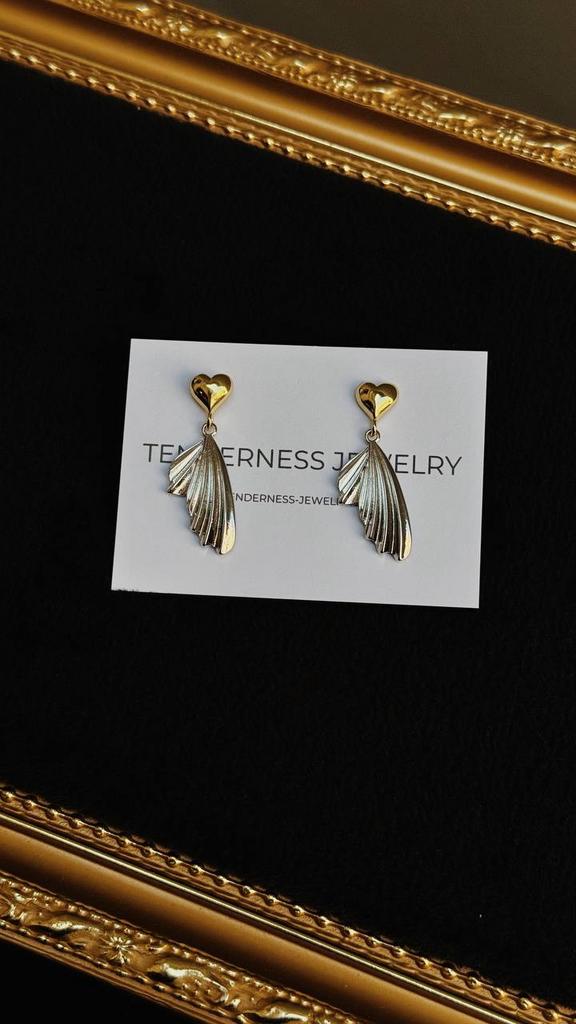 Серьги «Крылья любви»