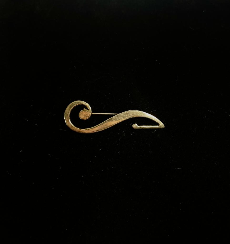 Винтажная брошь «Спираль-2»