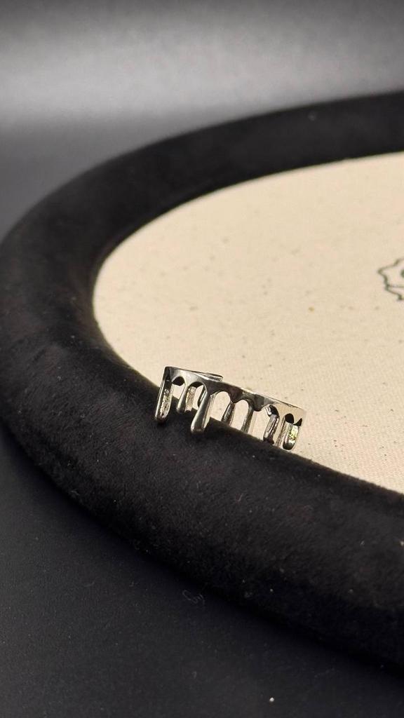 Кольцо Капли в сереб. цвете регулируемое