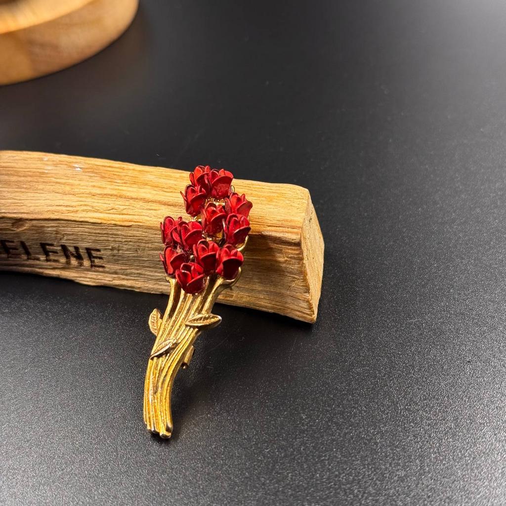 Винтажная Брошь "Сад роз" , 80-90г