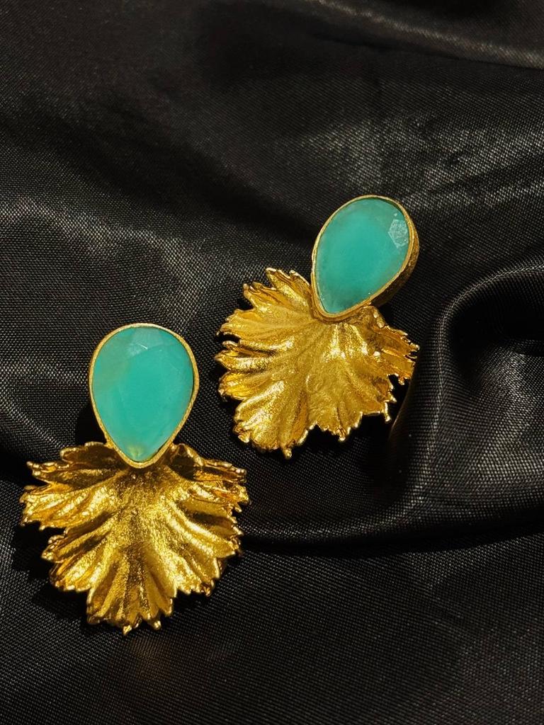 Серьги «Лазурные грёзы» с имитацией турмалина