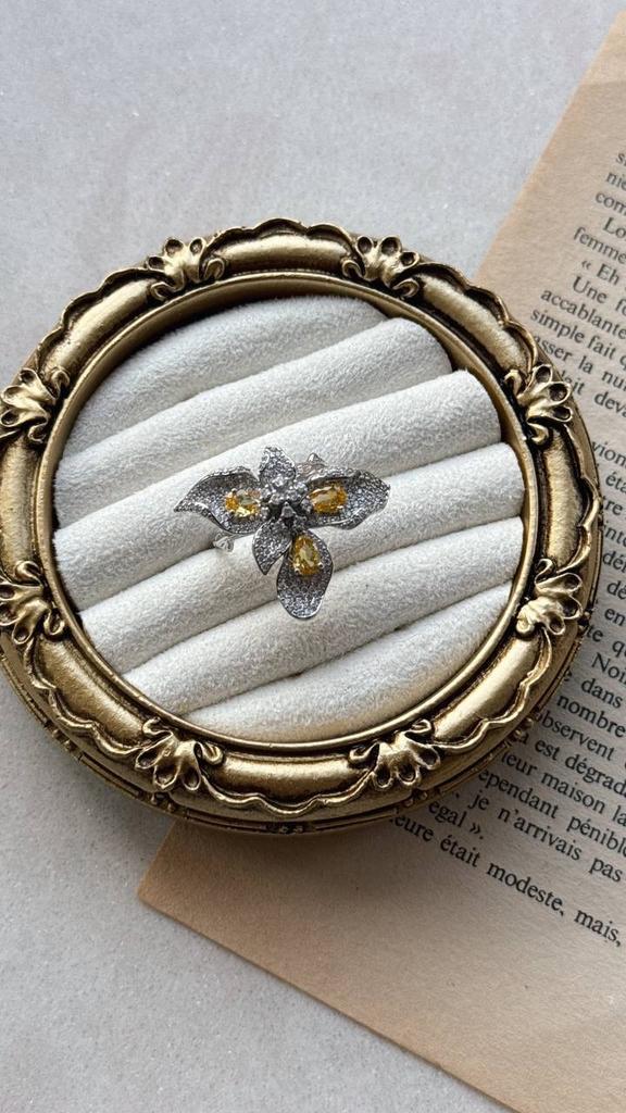 Кольцо «Цветок Солнца» 17 размер