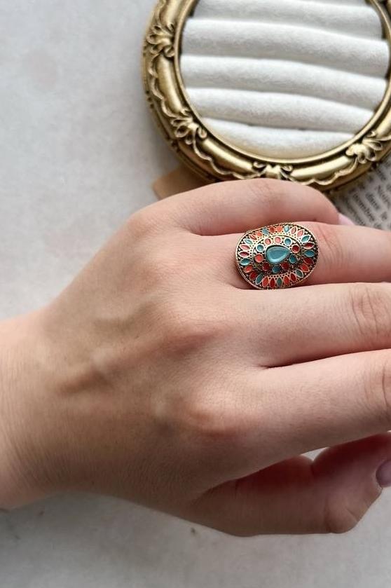 Кольцо «Восточный мотив» 16 размер