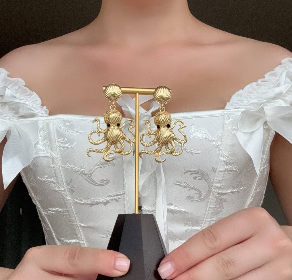 Серьги "осьминог Антоша"