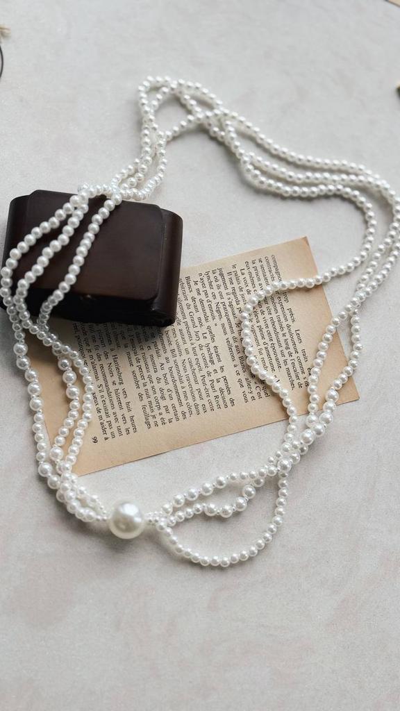 Бусы "Перламутровый водопад"