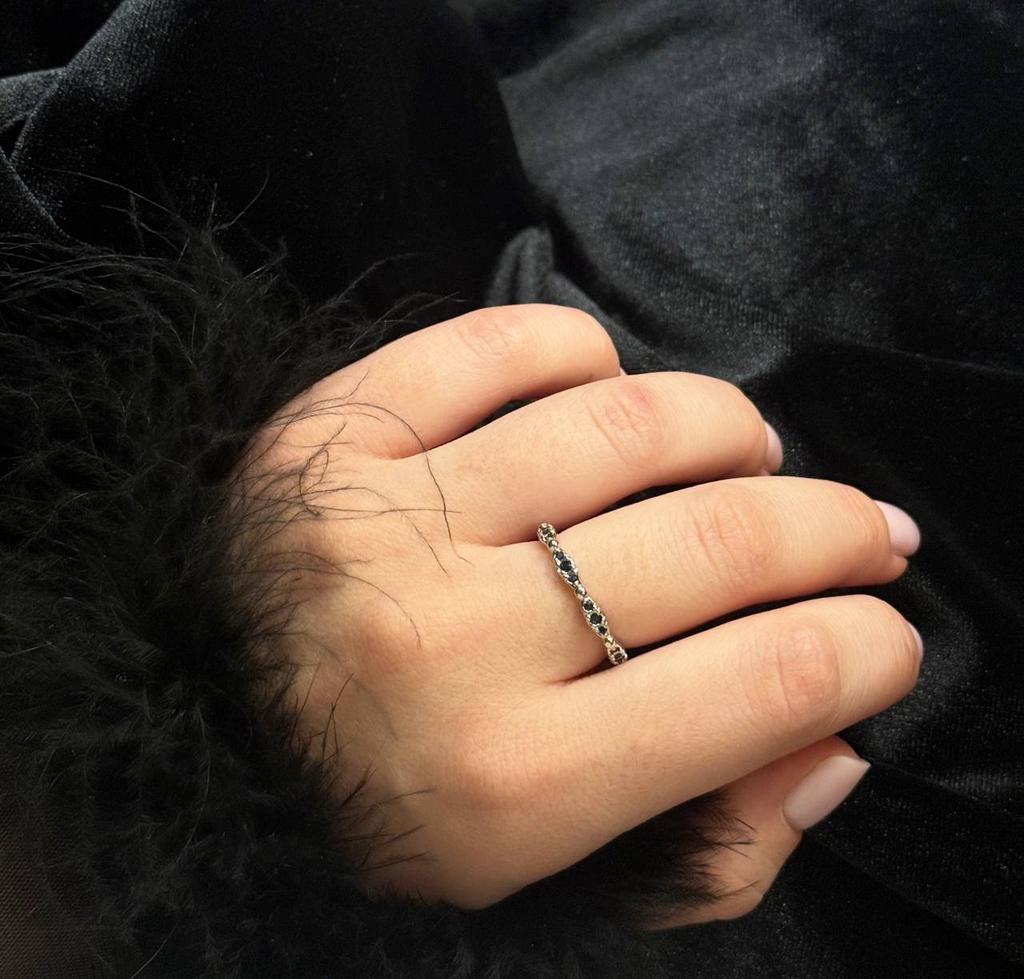 Кольцо «Дорожка камней, регулируемое»