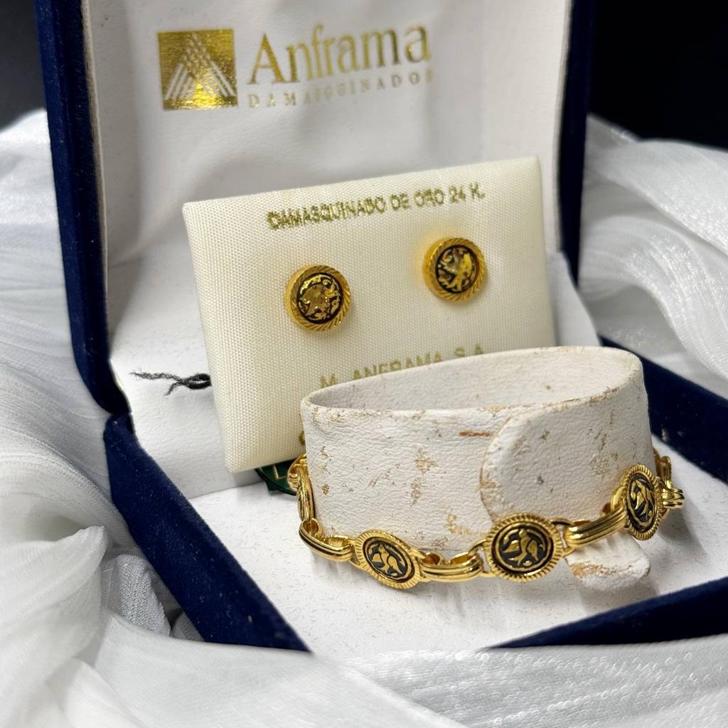 Винтажный комплект Anframa, серьги и браслет