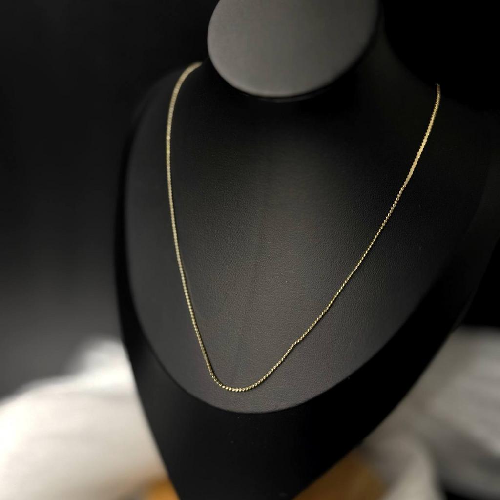 Винтажная цепь, плоская, из желтого металла, 50 см