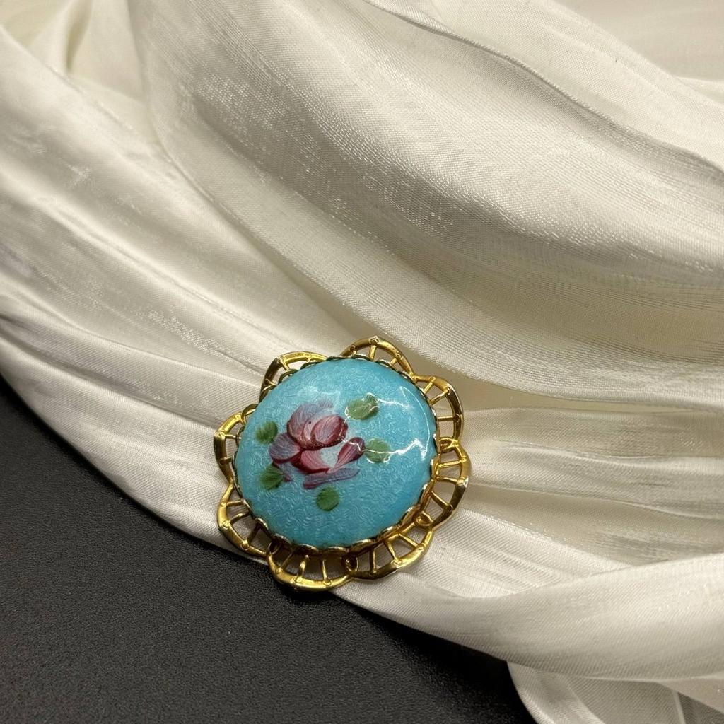 Винтажная брошь "Там, где читают стихи", Англия, 60е