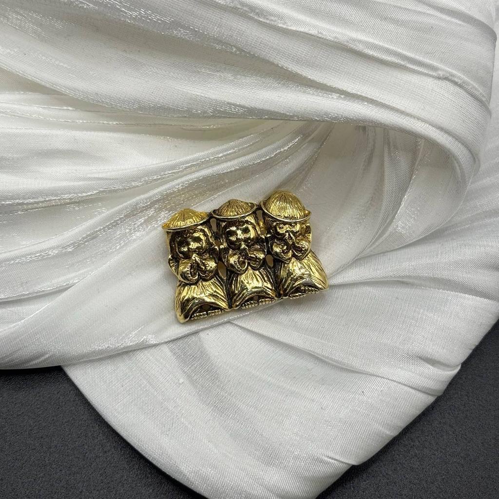 Винтажная брошь "Поиск, спотыкание и нахождение себя", США, 70е