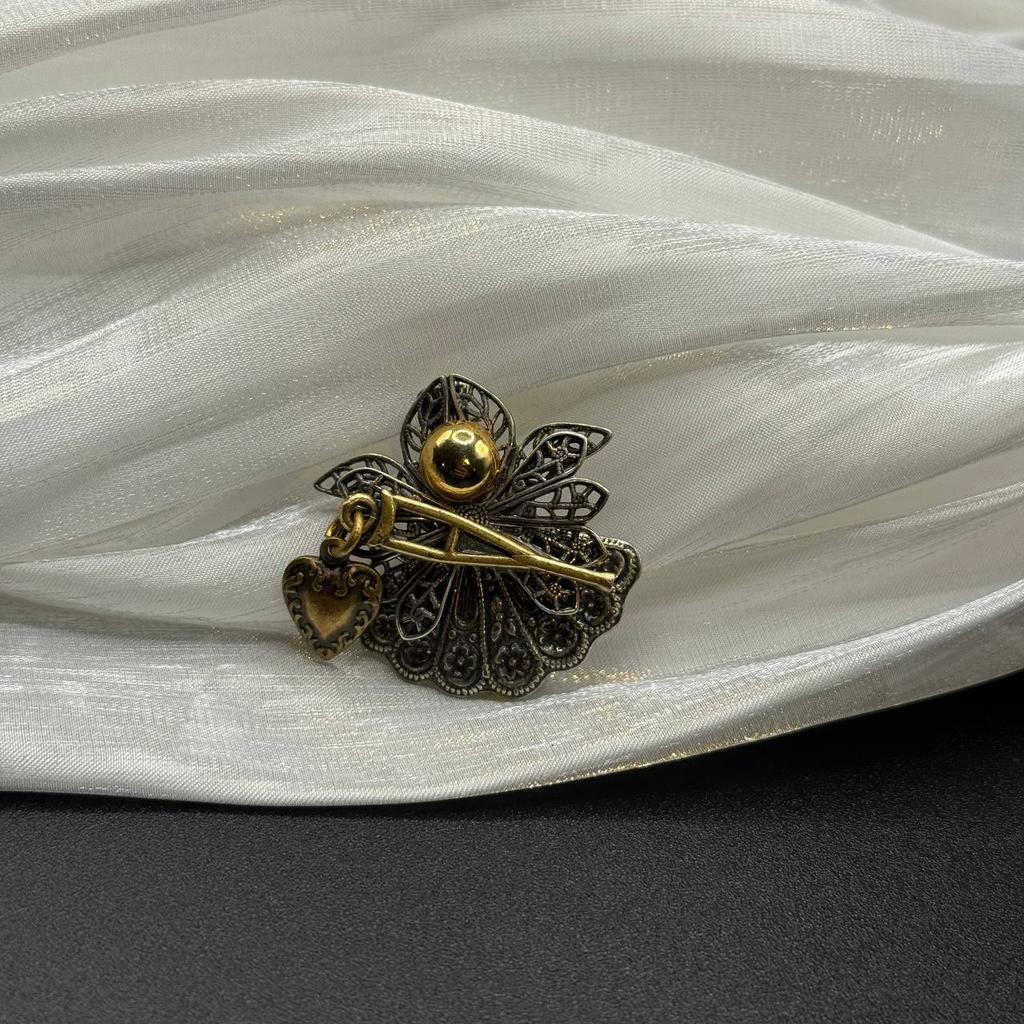 Винтажная брошь "Ловец твоего счастья", США, 70е