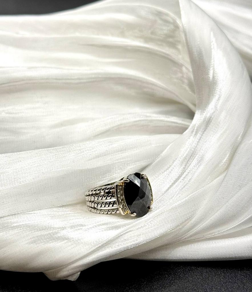 Винтажное кольцо "Акапельная ночь", США, 70е, 20 размер