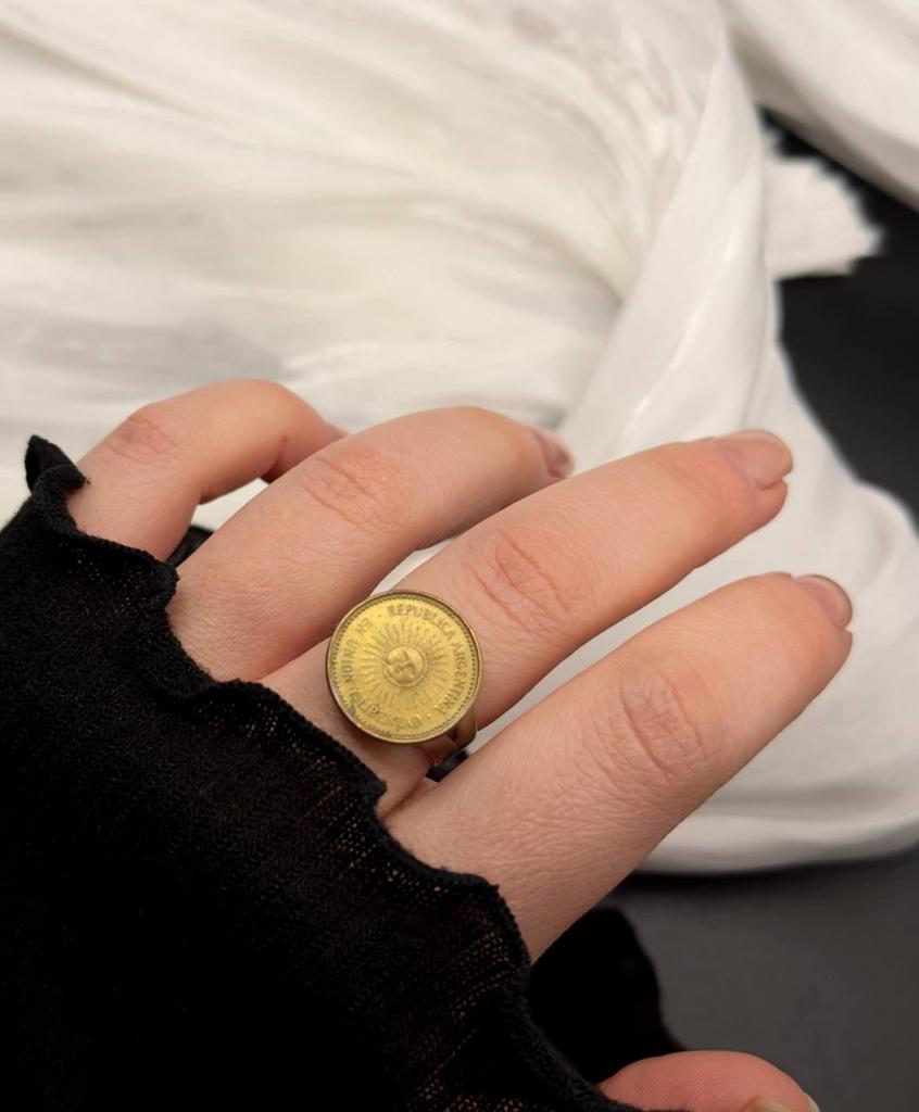 Винтажное кольцо "Солнцестояние", США, 70е, 18 размер