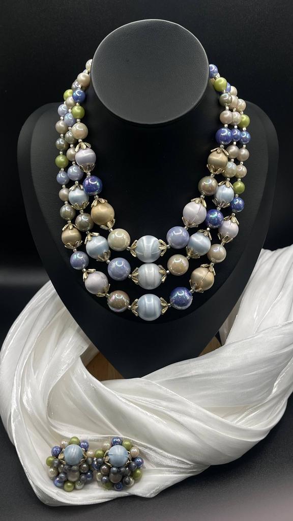 Винтажное тройное колье "Артефакт Прорицателей", США, 70е