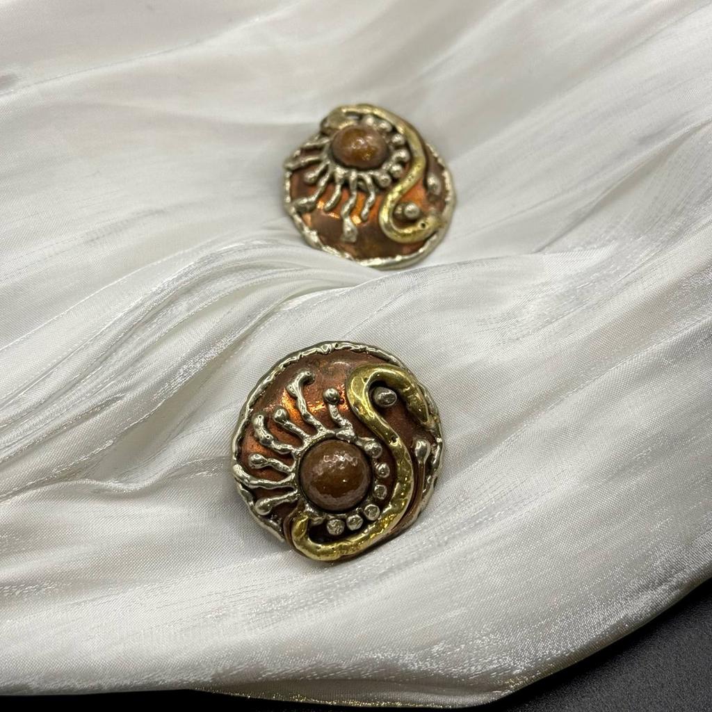 Винтажные клипсы "Аутентичный джем", США, 70е