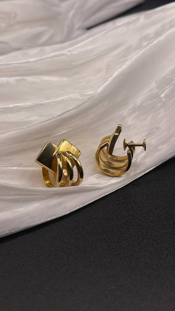 Винтажные клипсы "Паттерн остроумия", США, 70е