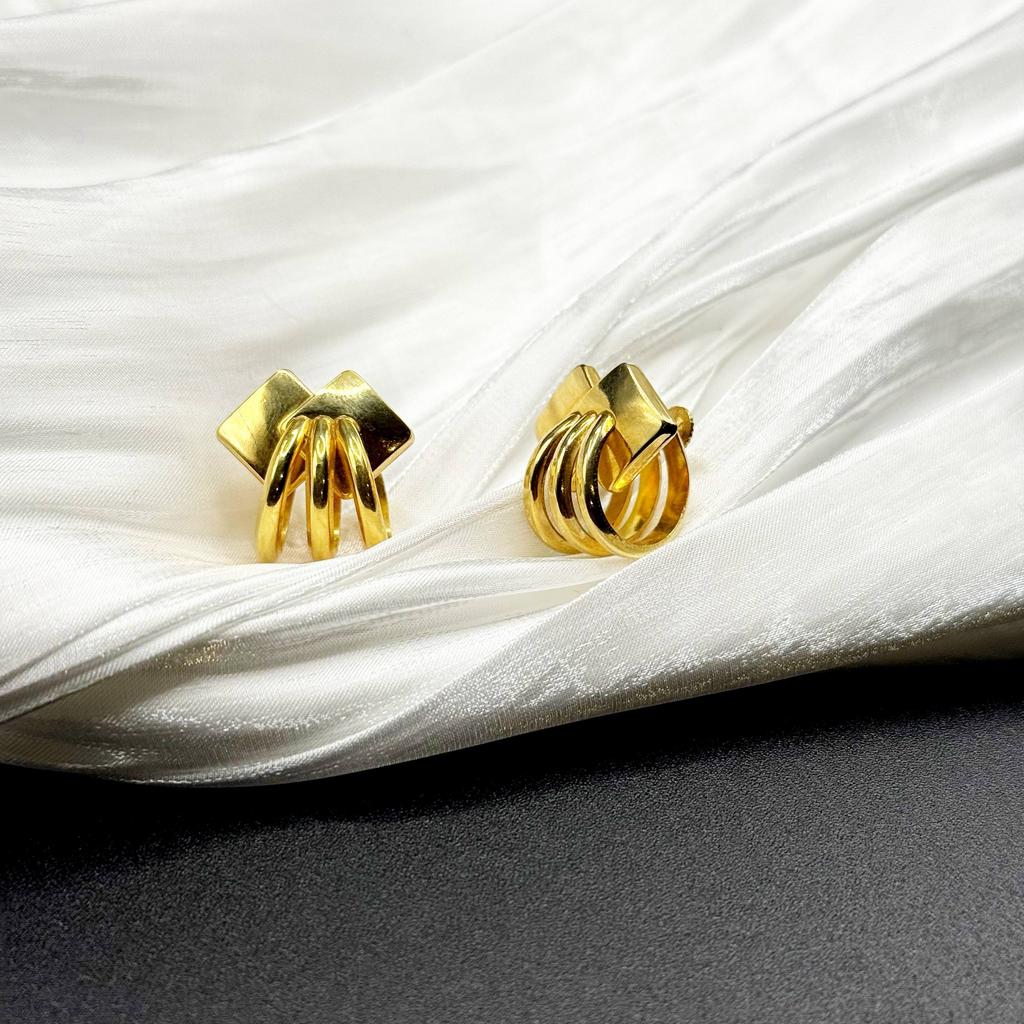 Винтажные клипсы "Паттерн остроумия", США, 70е