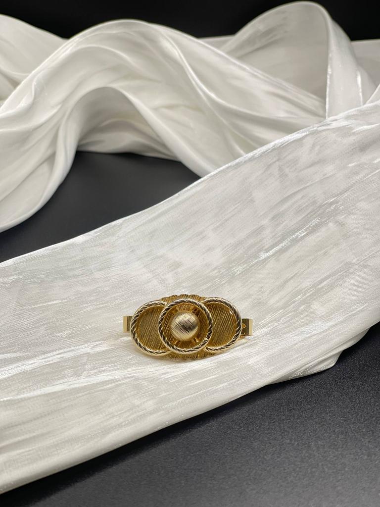 Винтажный зажим для шарфа «Трио», 70-80, США