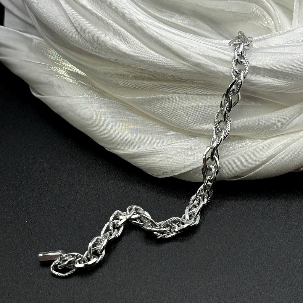 Винтажный браслет «Серебряная рябь», Western Germany, Германия, 50е