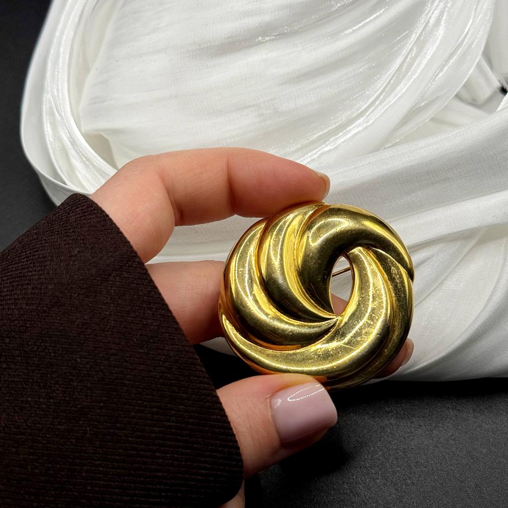 Винтажная брошь «Орбита стиля», Napier, 70е