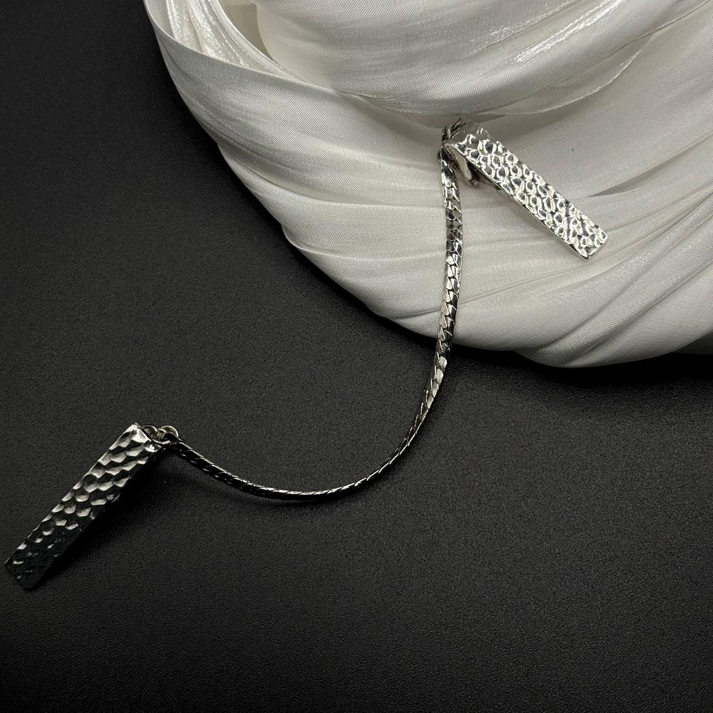 Винтажный зажим «Искрящая цепь», 70е