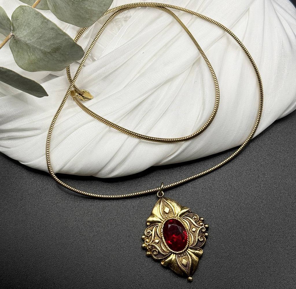 Винтажная подвеска «Красный закат» 80-90е