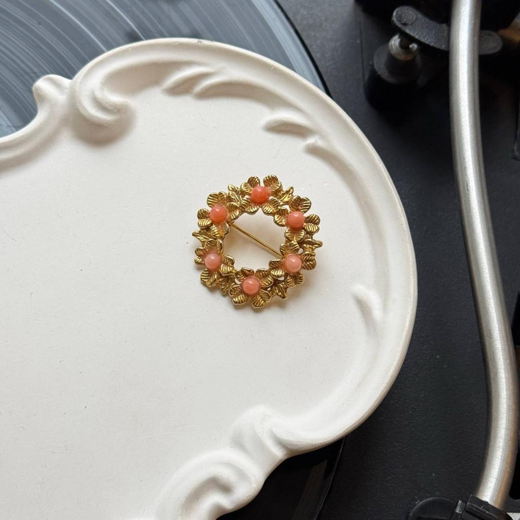 Винтажная брошь «Цветущая нежность» 80-90е