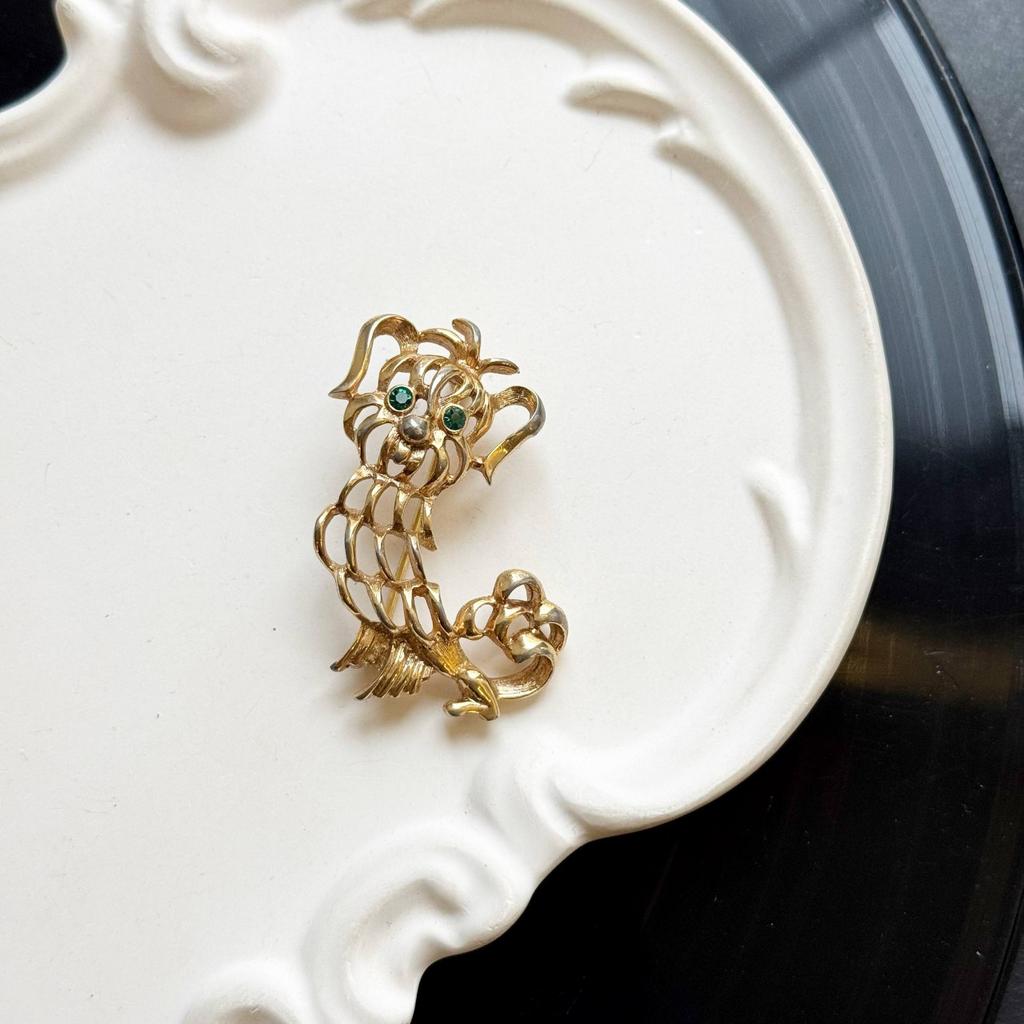 Винтажная брошь «Верный друг» Avon, 70е