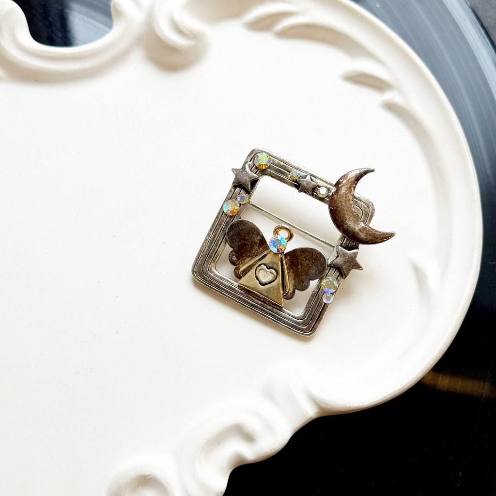 Винтажная брошь «Небесный посланник» 80-90е