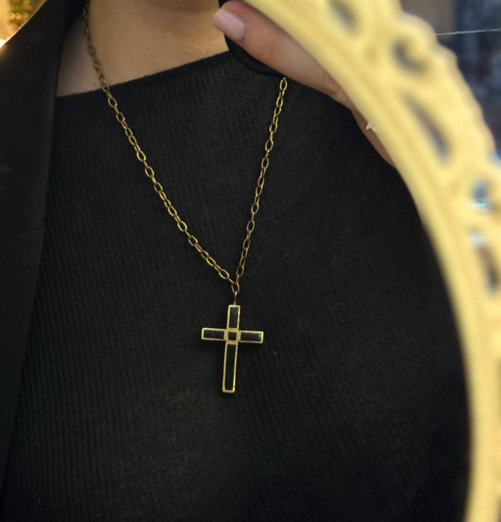 Винтажная подвеска «Ночной крест» 80-90е