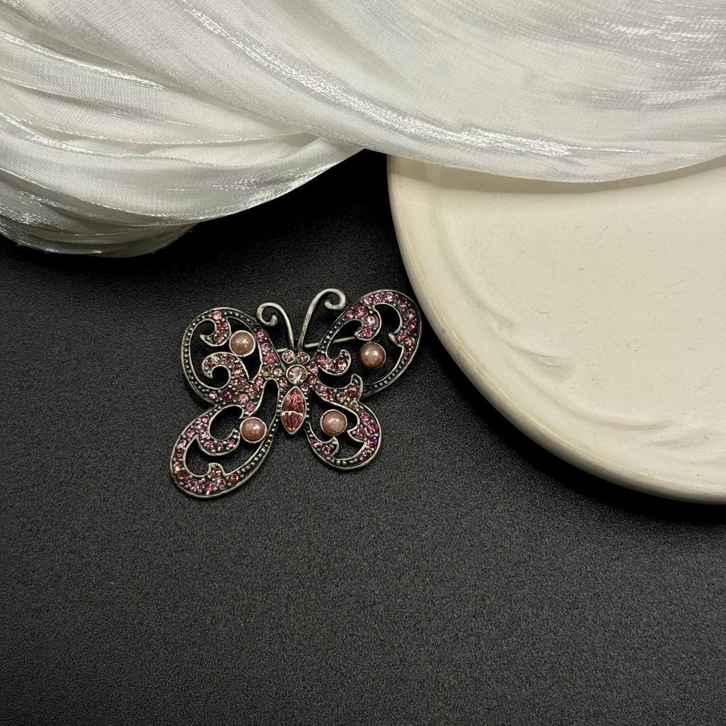 Винтажная брошь «Butterfly in Bloom» 80е