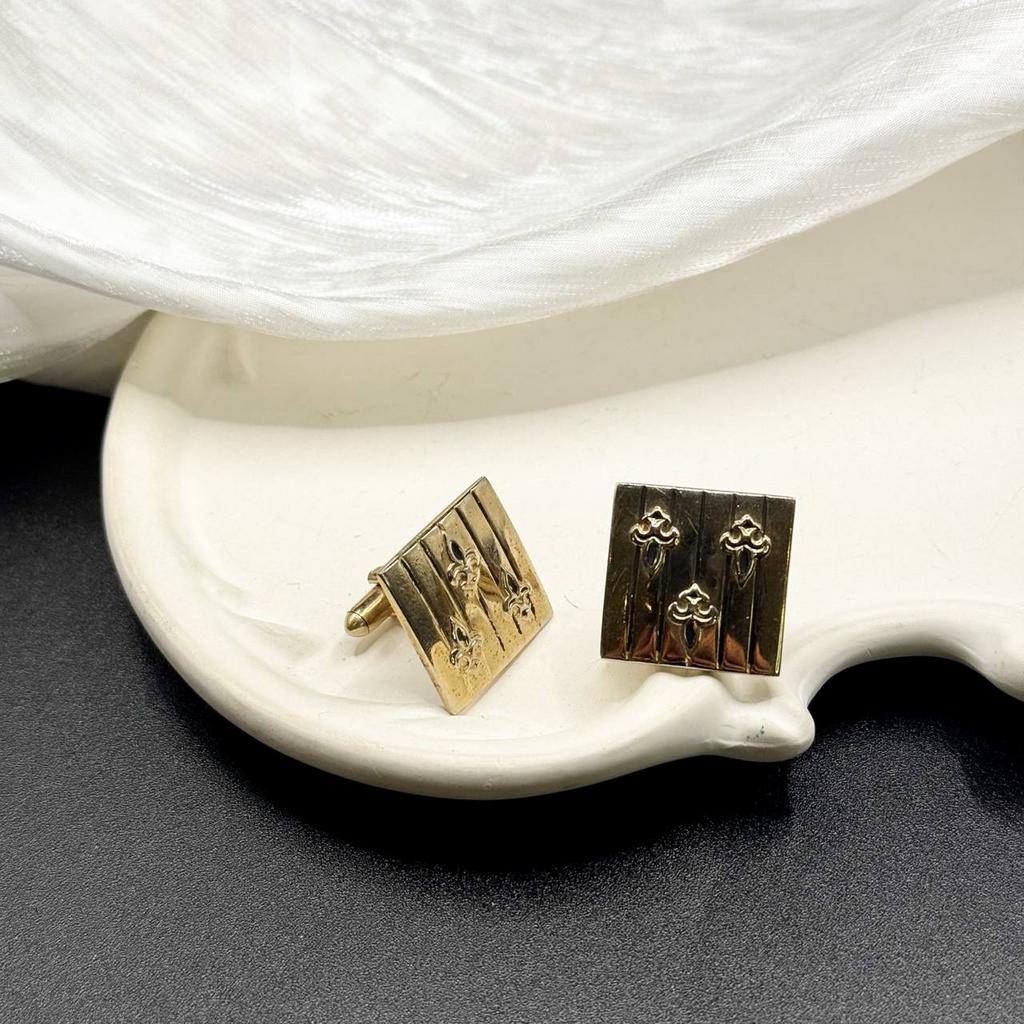 Винтажные запонки «Fleur de Lis» 70е