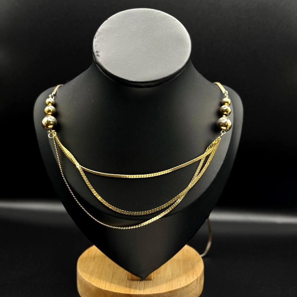 Винтажное колье «Golden layers» 80-90е