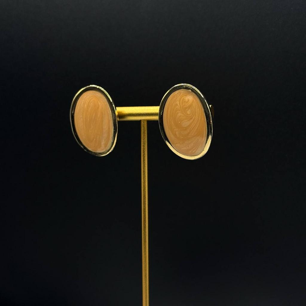 Винтажные клипсы «Оранжевое лето», США, 80-90е