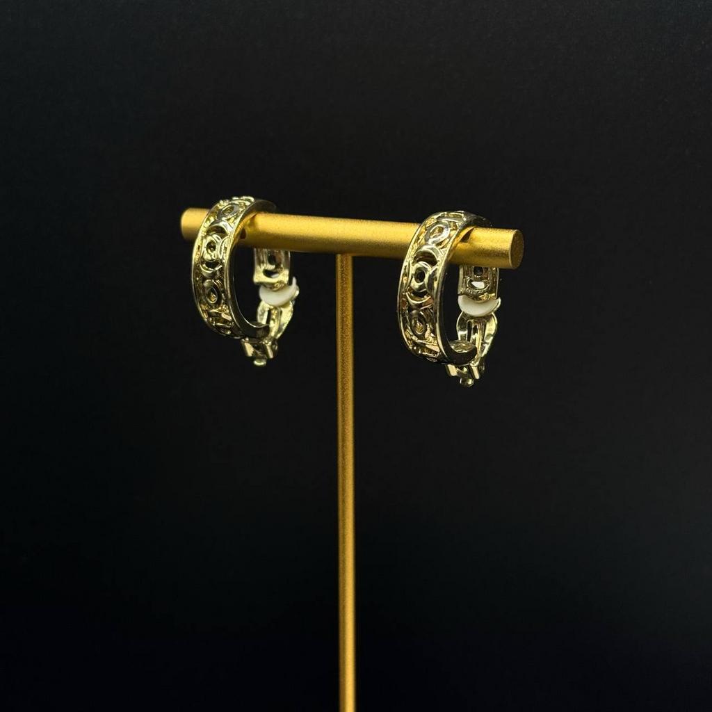 Винтажные клипсы «Ажурный блеск», США, 90е