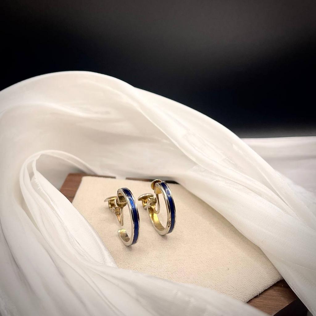 Винтажные клипсы «Ocean ring», США, 90е