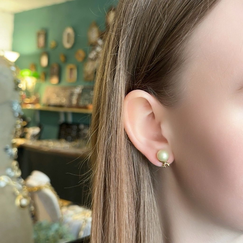 Винтажные клипсы «Mini pearls», США, 90е