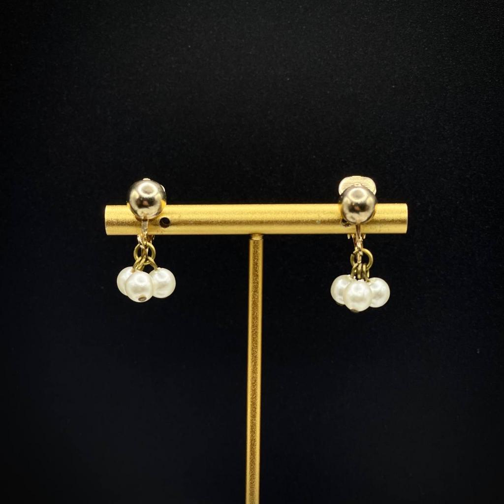 Винтажные клипсы «Жемчужный вальс», США, 90е