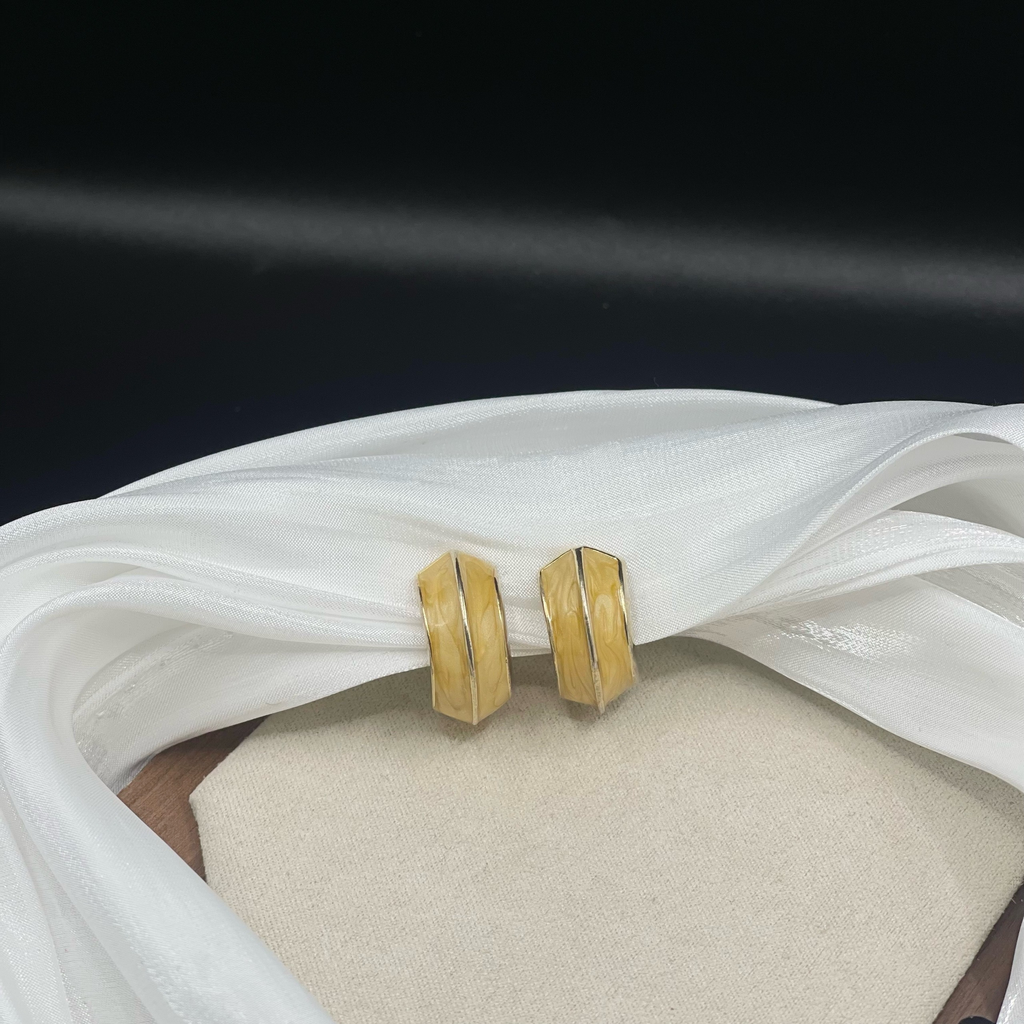 Винтажные клипсы “Yellow accent”, США, 80-90е