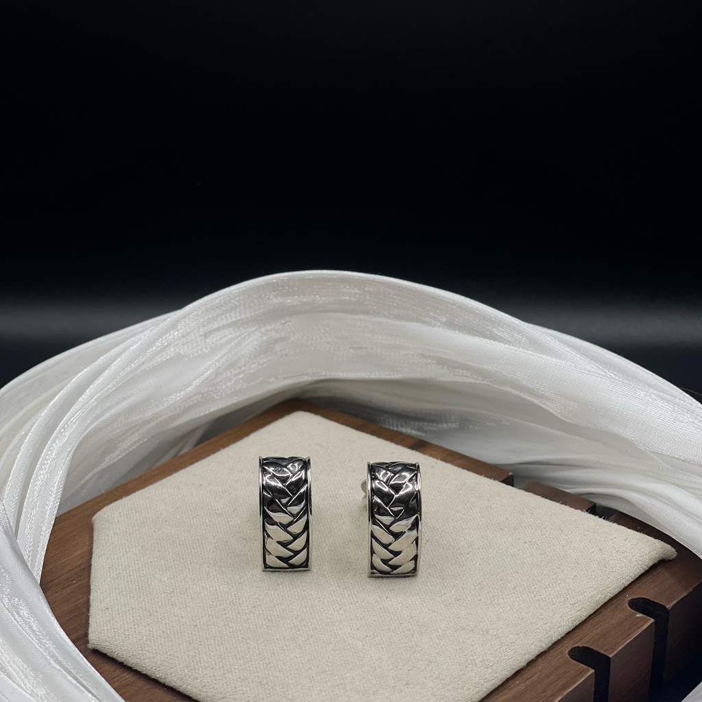 Винтажные клипсы “Braided”, США, 80-90е