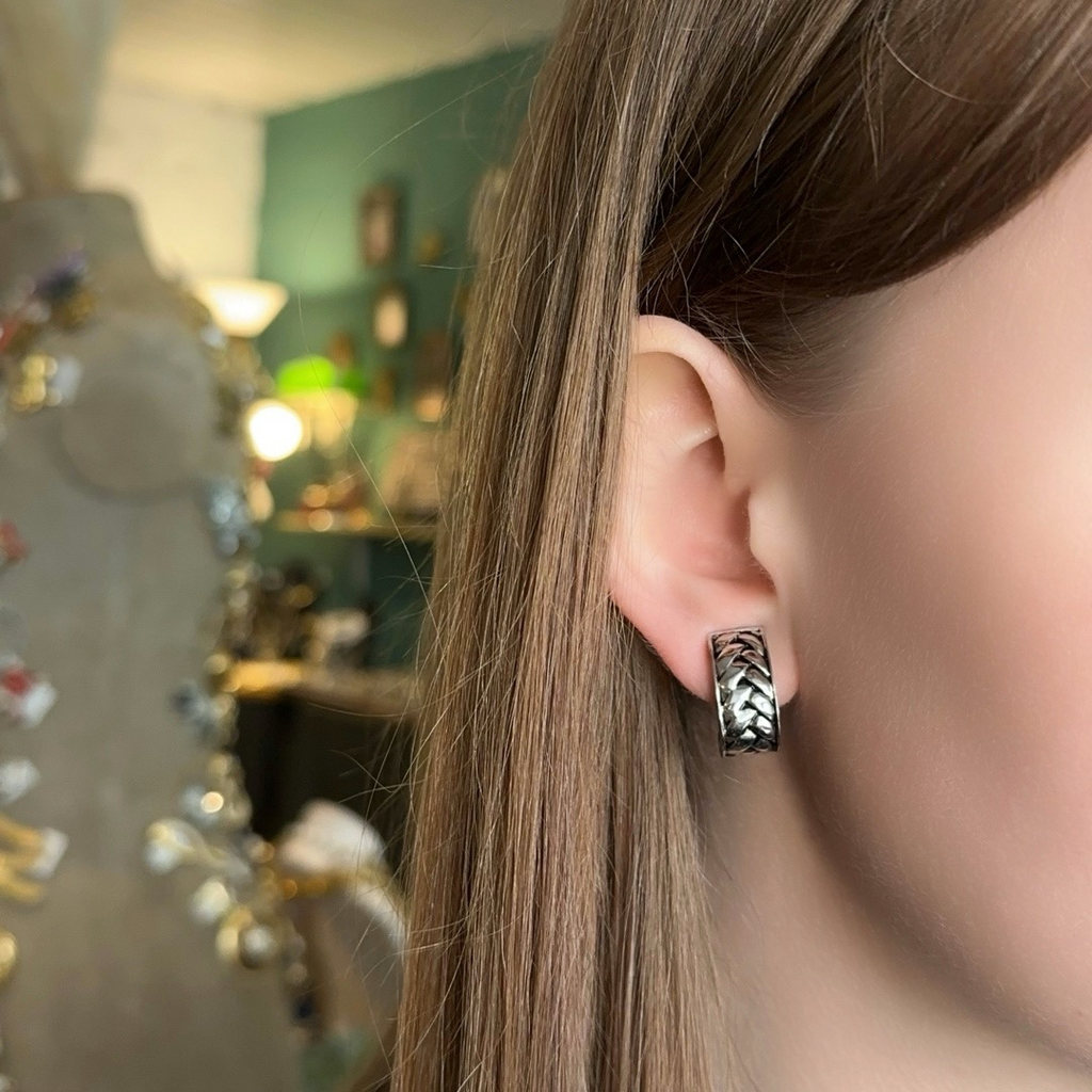 Винтажные клипсы “Braided”, США, 80-90е