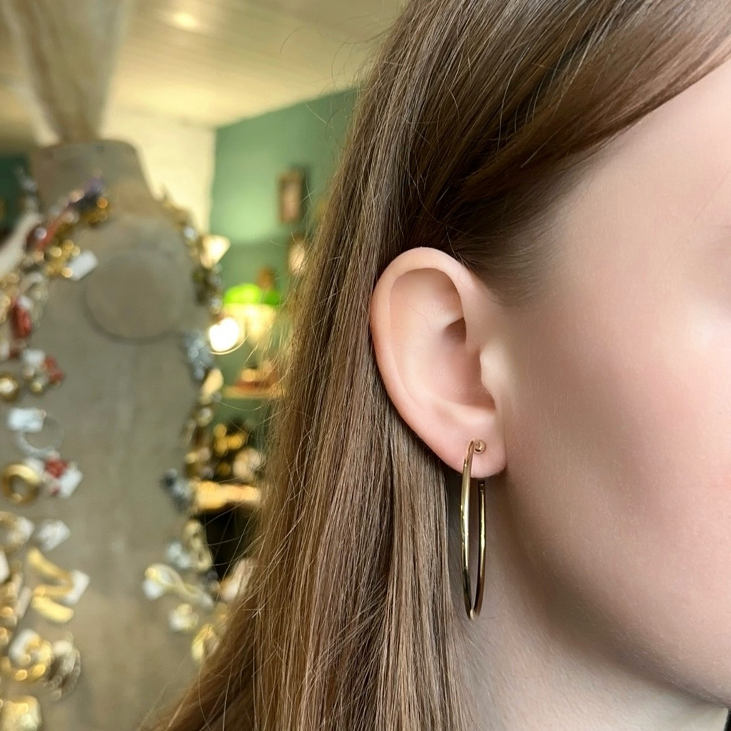 Винтажные клипсы “Golden hoops”, США, 80-90е