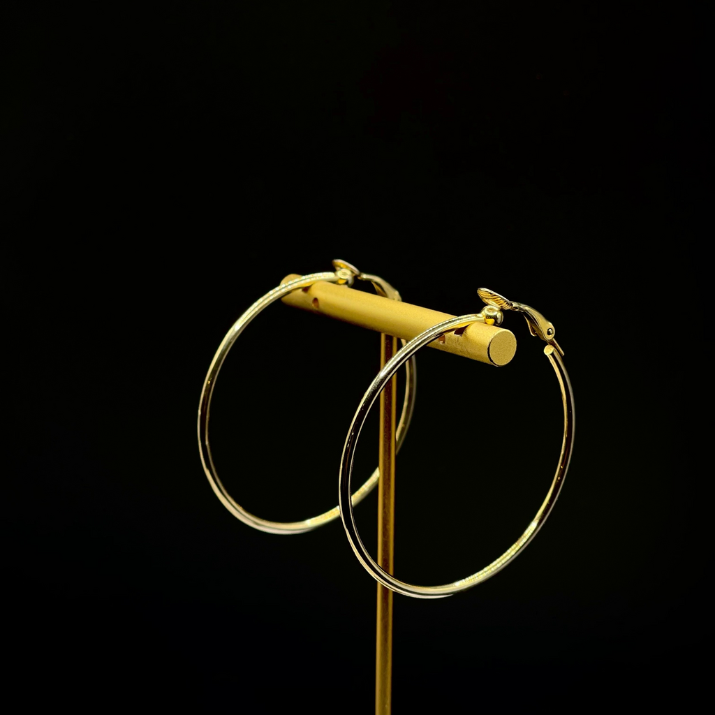 Винтажные клипсы “Golden hoops”, США, 80-90е