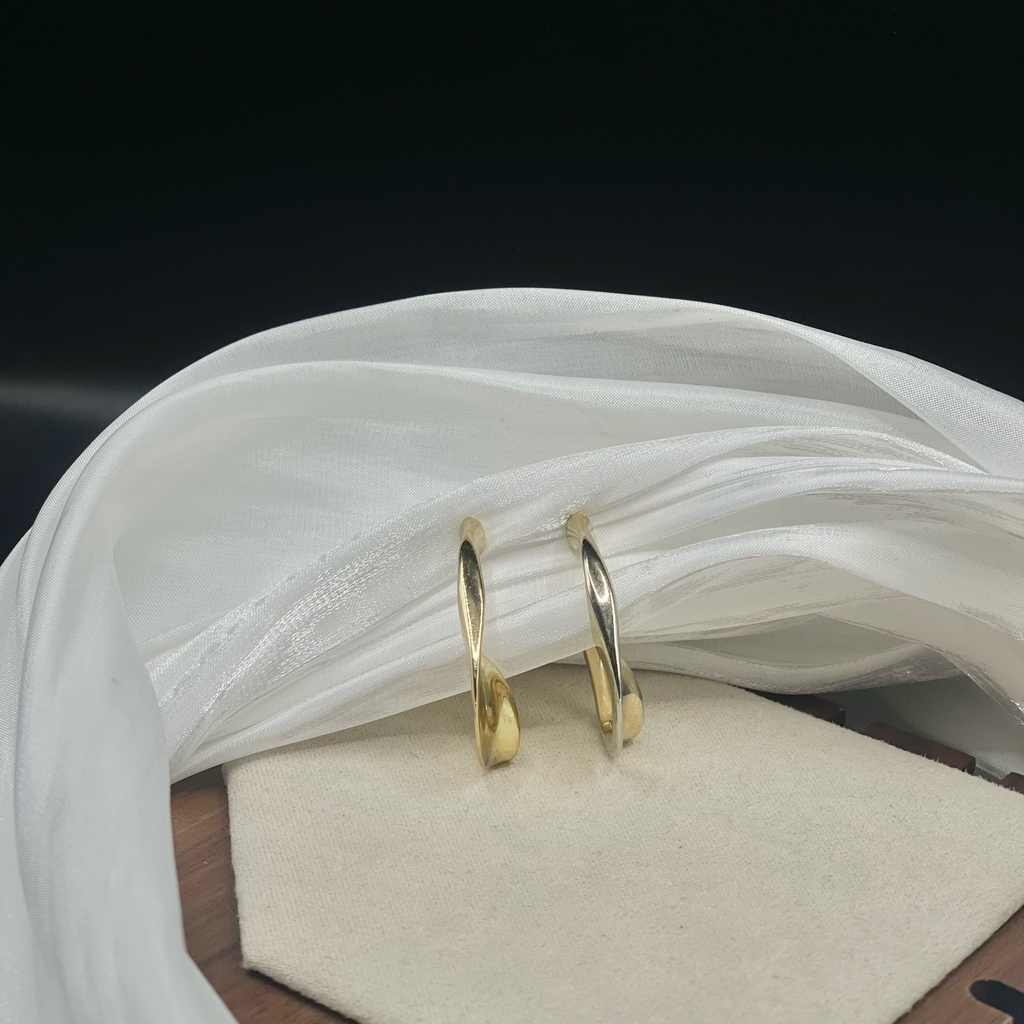 Винтажные клипсы “Silky metal”, США, 80-90е