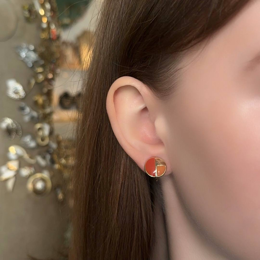 Винтажные клипсы “Enamel chic”. США, 80-90е