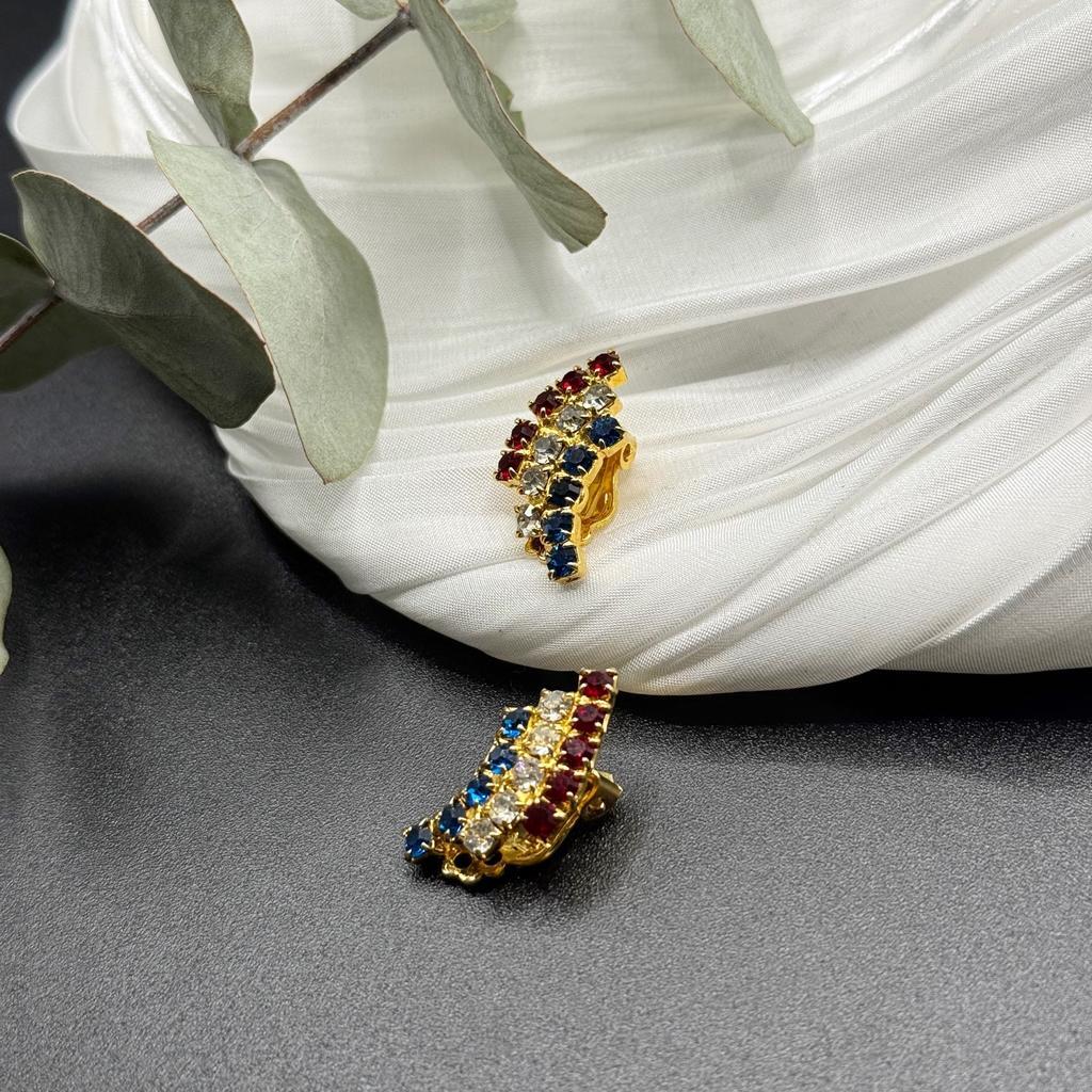 Винтажные клипсы «Счастливые три линии судьбы», США, 80-90е